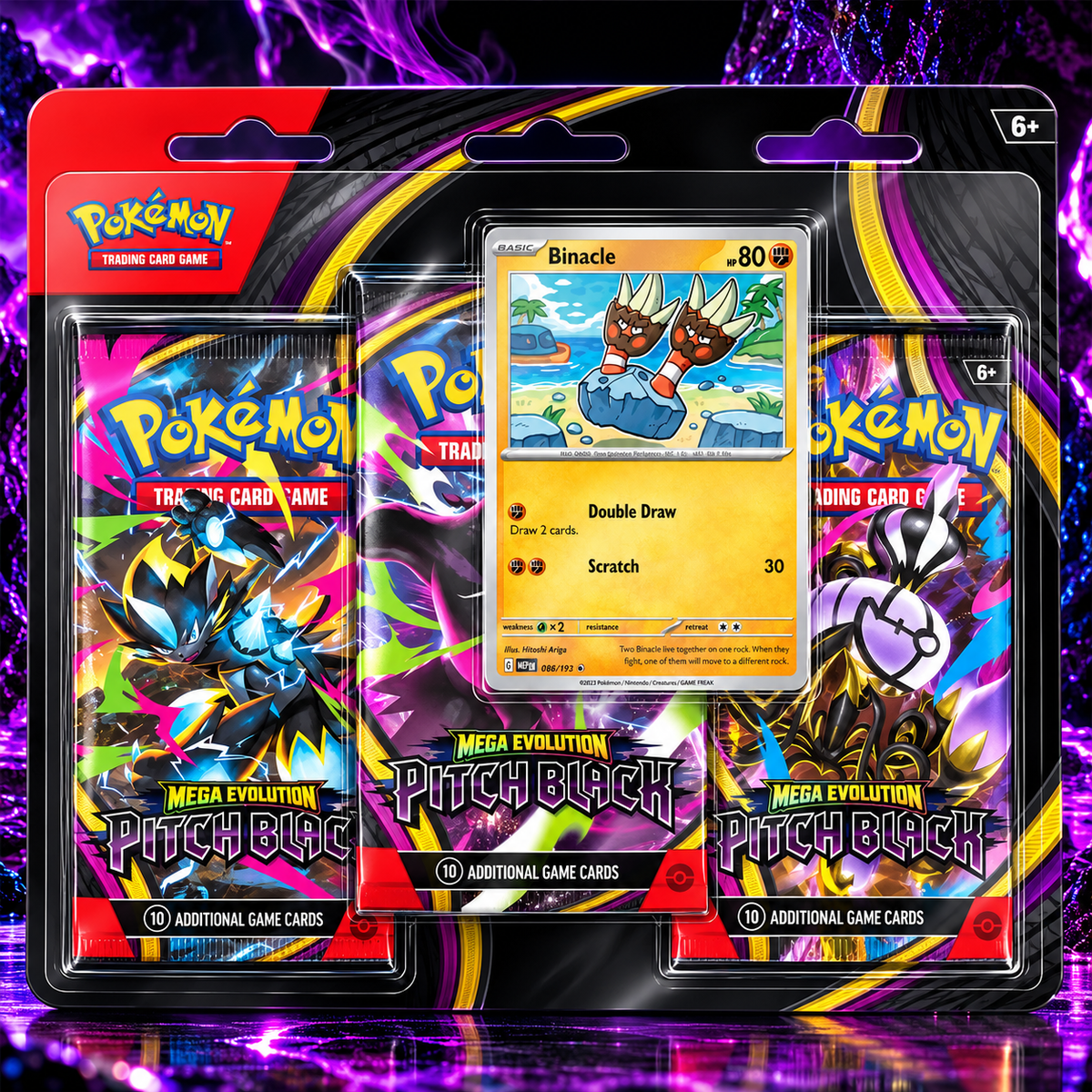 Pokémon TCG: Mega Evolution — Pitch Black 3-Pack Blister