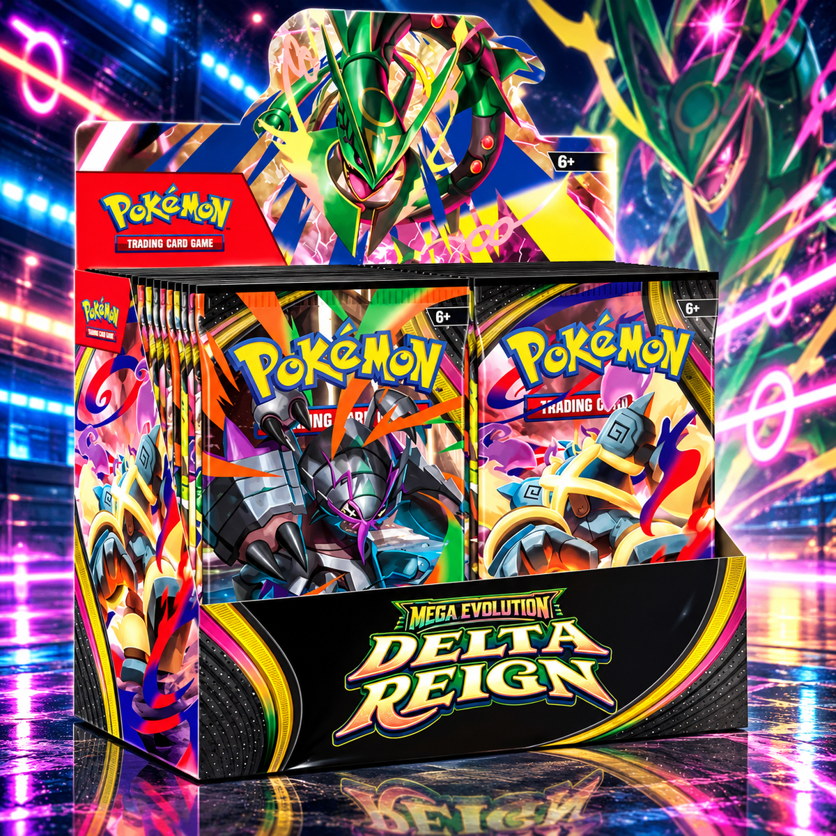 JCC Pokémon : Méga-Évolution — Précommande de la boîte de boosters Règne Delta (36 paquets)