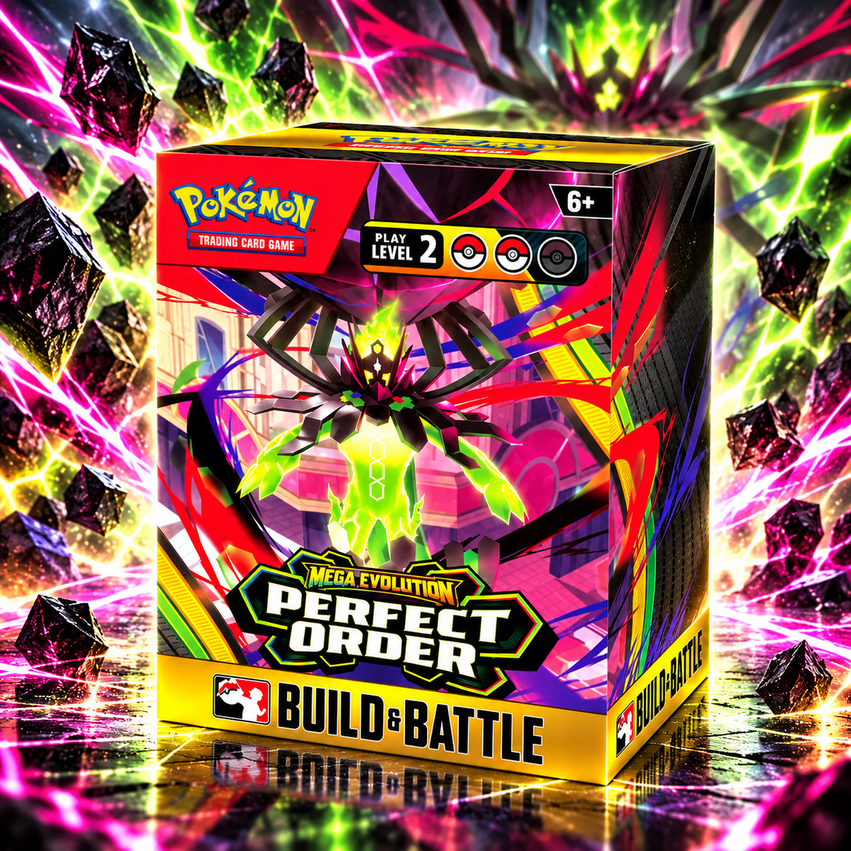 Jeu de cartes à collectionner Pokémon : Méga-Évolution — Boîte Stratégies et Combats « Ordre Parfait »