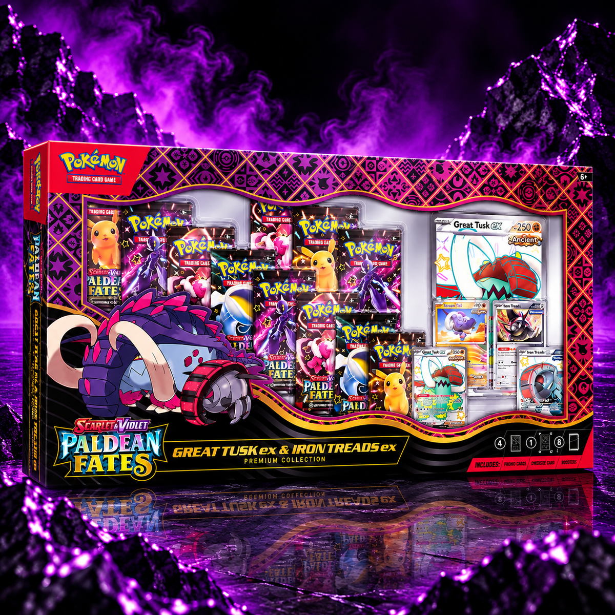 Pokémon TCG: Scarlet & Violet—Paldean Fates Great Tusk ex & Iron Treads ex Premium Collection