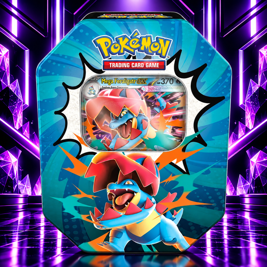 Pokémon TCG: Mega Feraligatr ex Tin