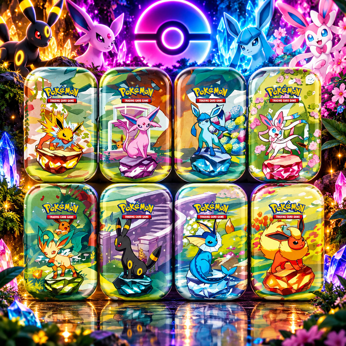 Présentoir de mini-boîtes Évolutions Prismatiques Pokémon