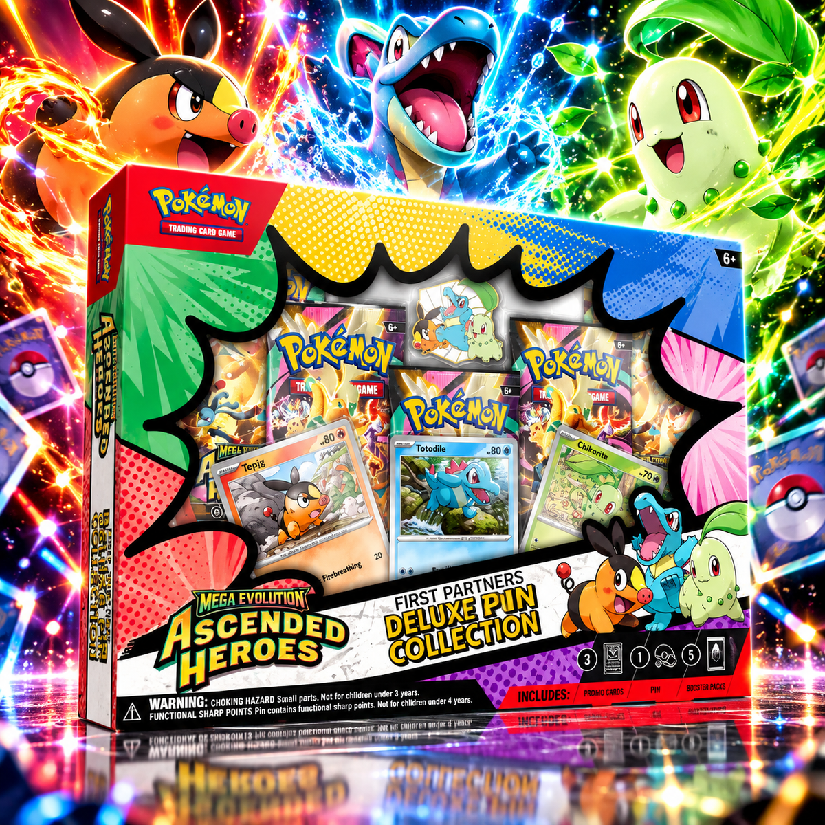 Pokémon TCG: Mega Evolution—Ascended Heroes First Partners Deluxe Pin Collection