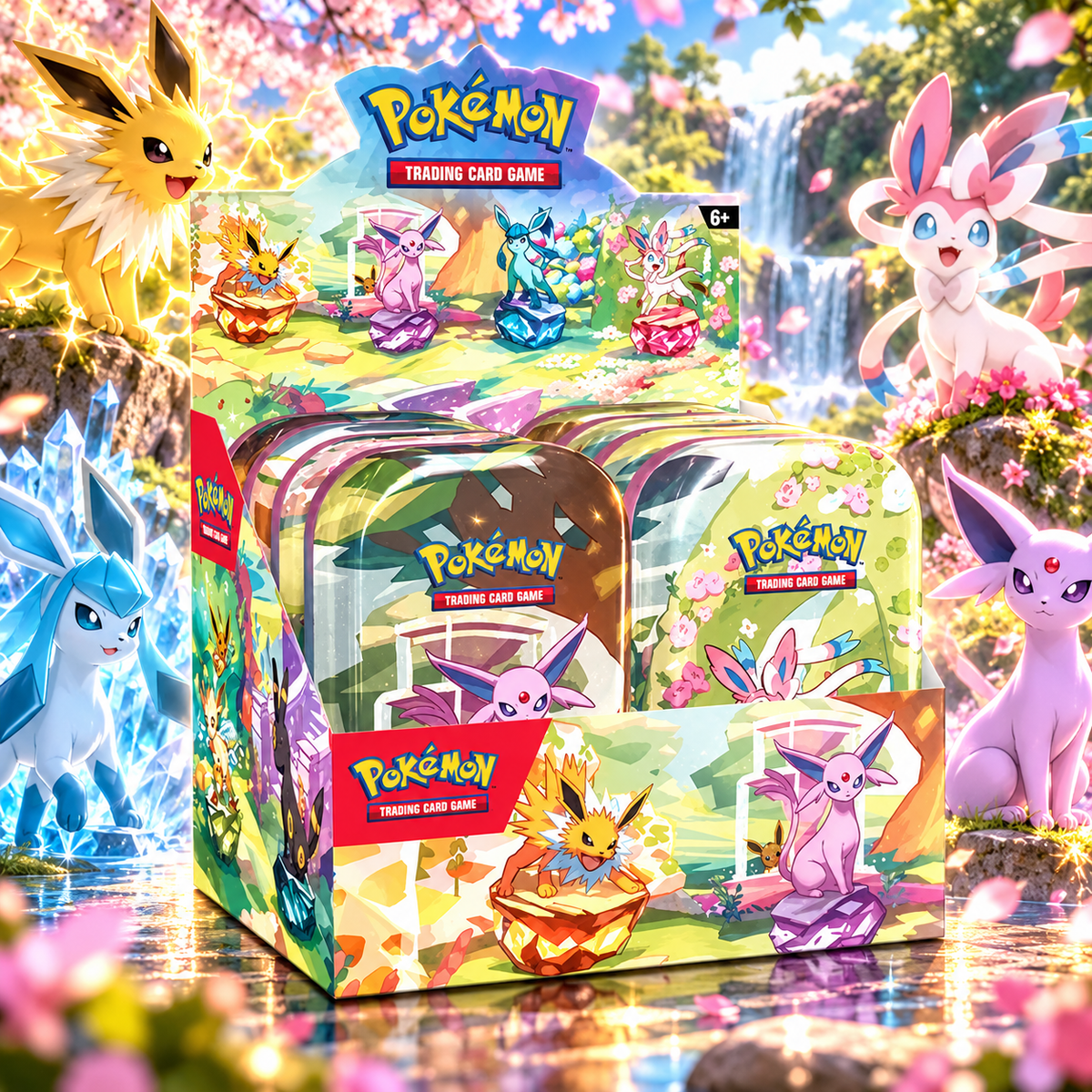 Présentoir de mini-boîtes Évolutions Prismatiques Pokémon