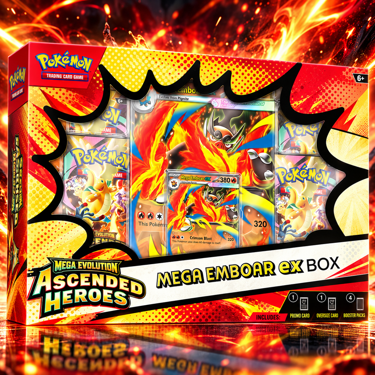 Pokémon TCG: Mega Evolution—Ascended Heroes Mega Emboar ex Box